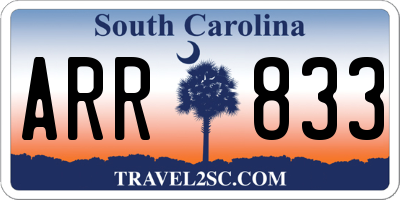 SC license plate ARR833