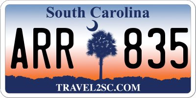 SC license plate ARR835