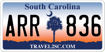 SC license plate ARR836