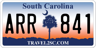 SC license plate ARR841