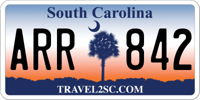 SC license plate ARR842