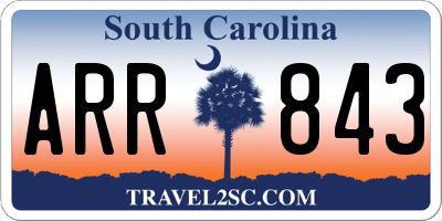 SC license plate ARR843
