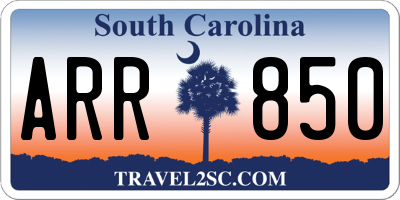 SC license plate ARR850