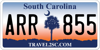 SC license plate ARR855