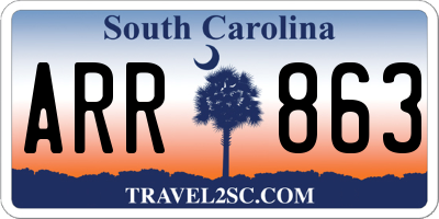 SC license plate ARR863