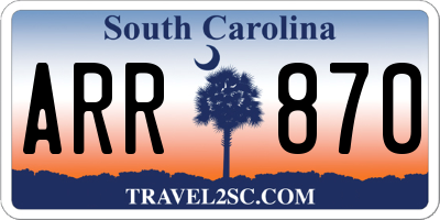 SC license plate ARR870