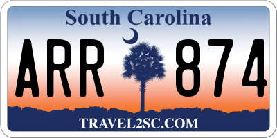 SC license plate ARR874