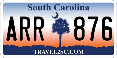 SC license plate ARR876