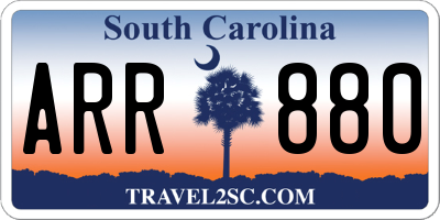 SC license plate ARR880