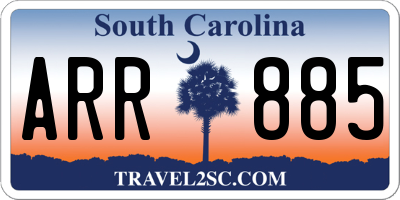 SC license plate ARR885