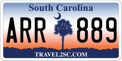 SC license plate ARR889