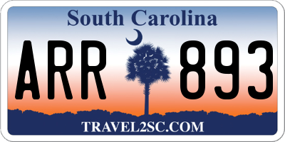 SC license plate ARR893