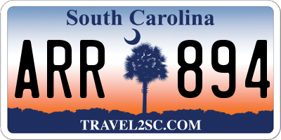 SC license plate ARR894