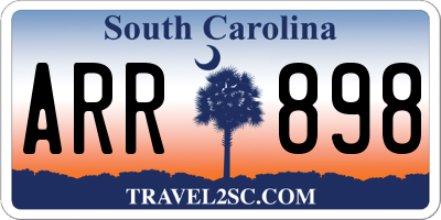 SC license plate ARR898