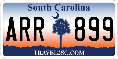 SC license plate ARR899