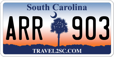 SC license plate ARR903