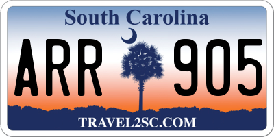 SC license plate ARR905
