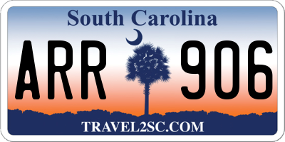 SC license plate ARR906