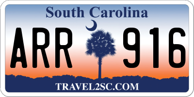 SC license plate ARR916