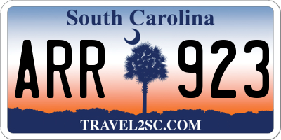 SC license plate ARR923