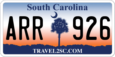 SC license plate ARR926