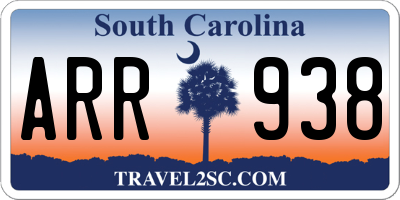 SC license plate ARR938