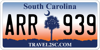 SC license plate ARR939