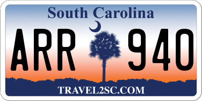 SC license plate ARR940