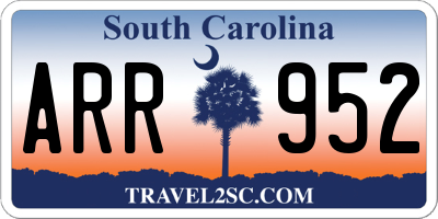 SC license plate ARR952