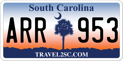 SC license plate ARR953