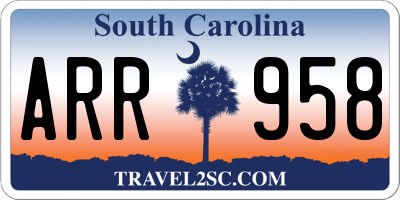 SC license plate ARR958
