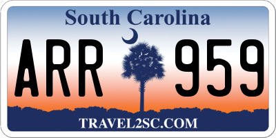 SC license plate ARR959