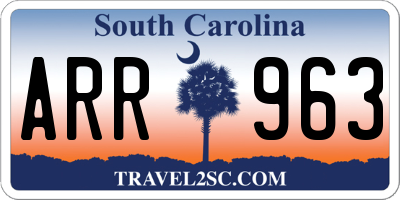 SC license plate ARR963