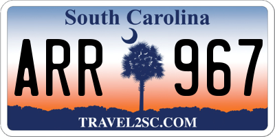 SC license plate ARR967