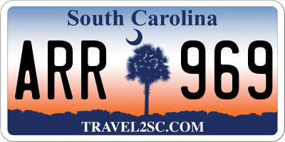 SC license plate ARR969