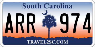 SC license plate ARR974