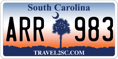 SC license plate ARR983