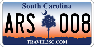 SC license plate ARS008