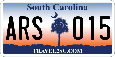 SC license plate ARS015
