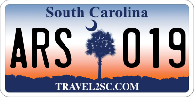 SC license plate ARS019