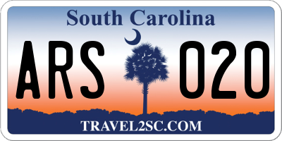 SC license plate ARS020