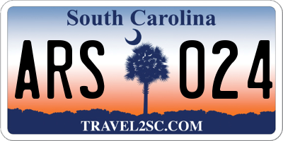 SC license plate ARS024