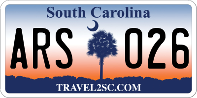 SC license plate ARS026