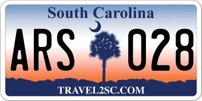 SC license plate ARS028
