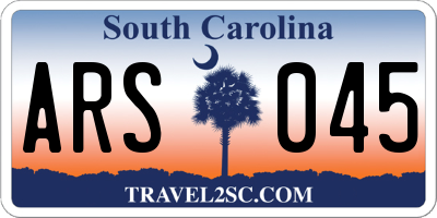 SC license plate ARS045