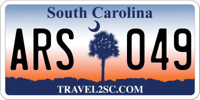 SC license plate ARS049