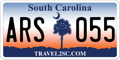 SC license plate ARS055
