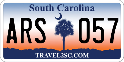 SC license plate ARS057