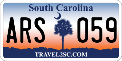 SC license plate ARS059