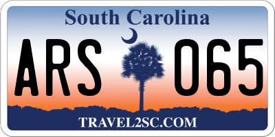 SC license plate ARS065